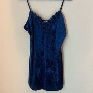 NWT Secret Treasures Blue Velvet Slip-dress/Nightgown